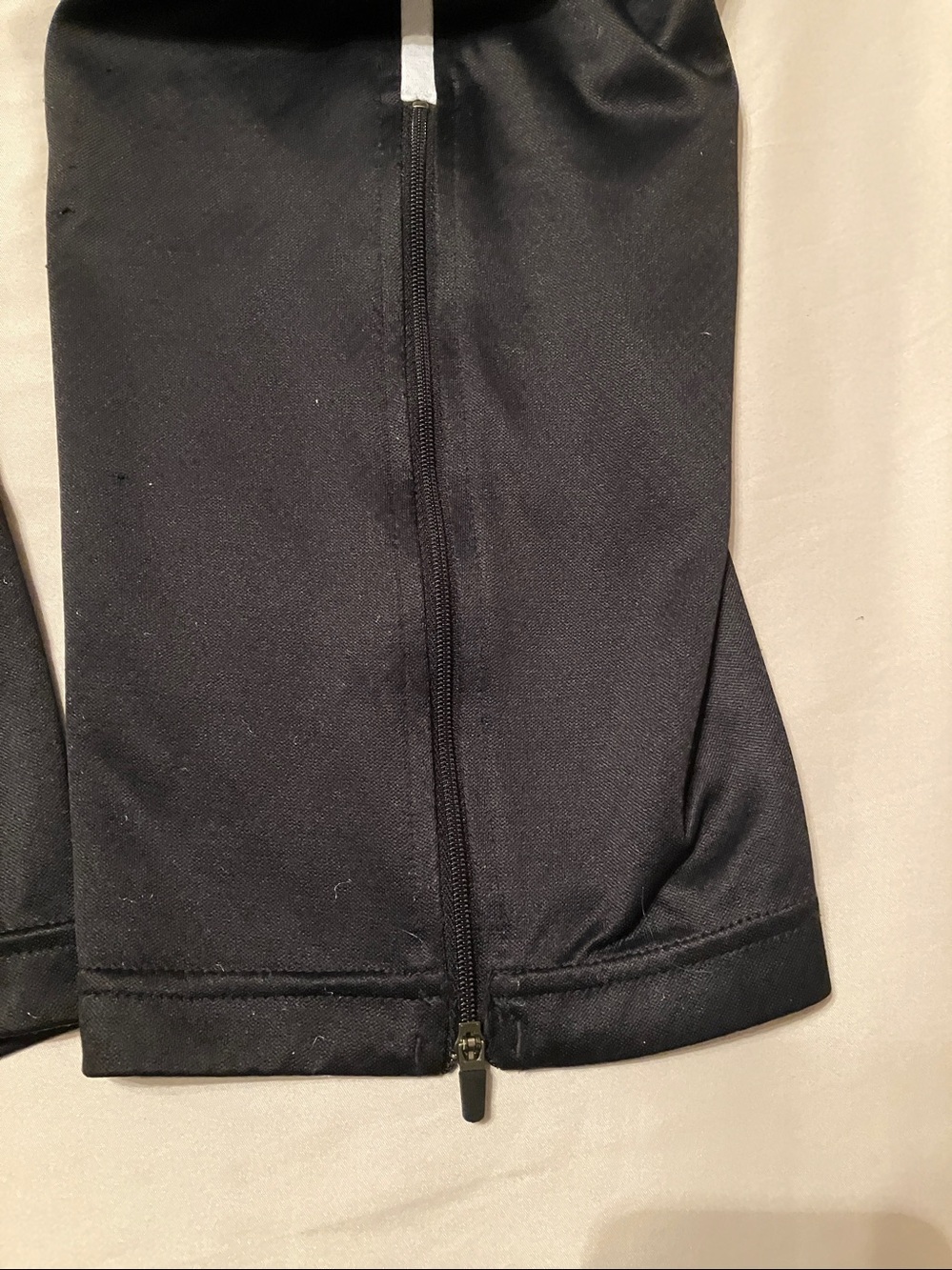 Nike Black Track Pants with White Swoosh and Side Stripe - Picture 7 of 10
